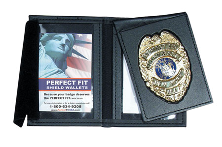 Perfect Fit Thin Line Badge w/ Flip Out Double ID Case and Framed Windows